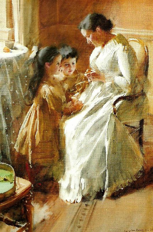 barnen mayer med sin bonne, Anders Zorn